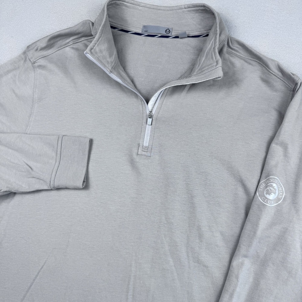 Tasc Performance Bamboo 1/4 Zip Men M Gray Pocket Golf Athleisure Pullover Wick